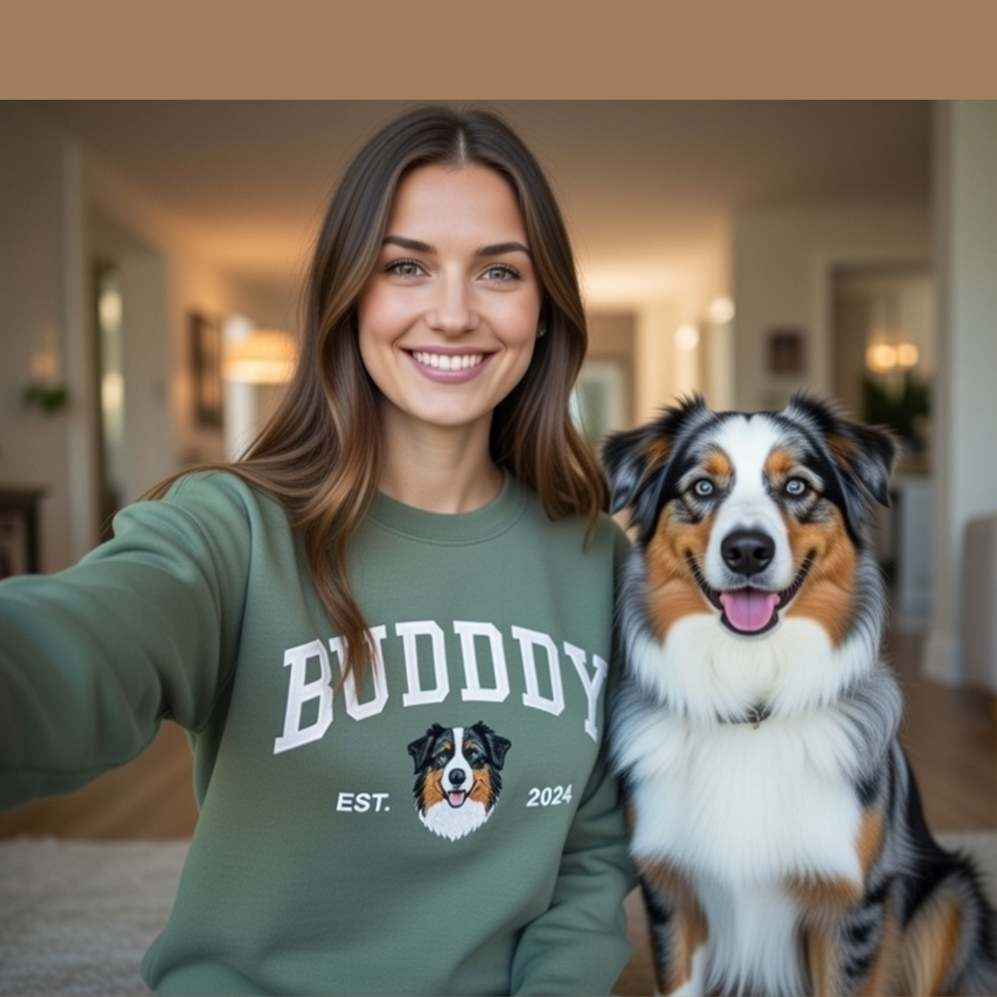 🐾 Custom Pet Embroidered Sweatshirt