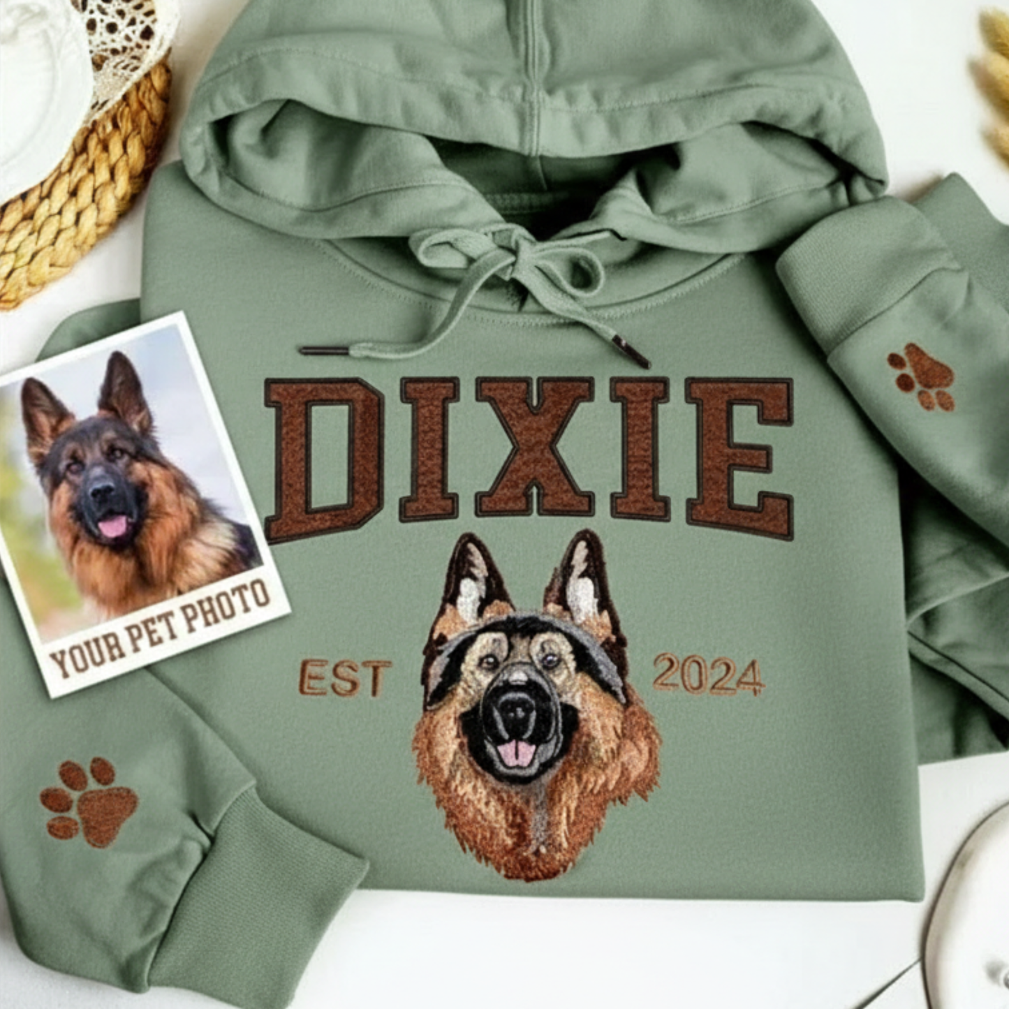 🐾 Custom Pet Embroidered Hoodie