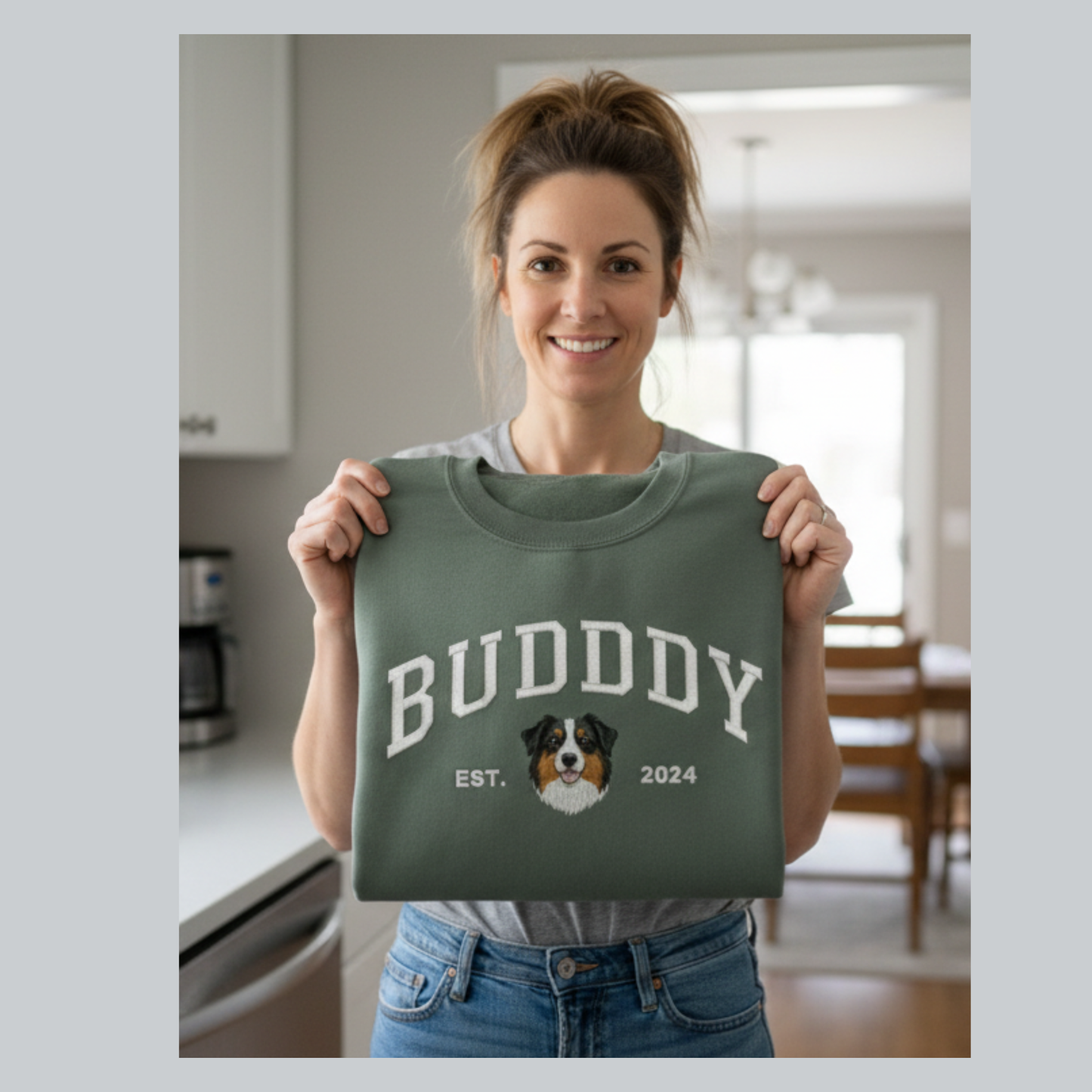 🐾 Custom Pet Embroidered Sweatshirt